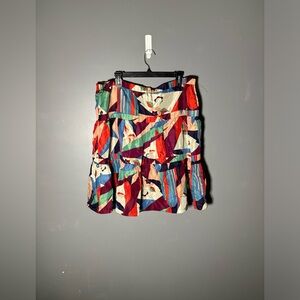 Marc Jacobs Silk Blend Tiered Ruffle Mini Skirt Size 12